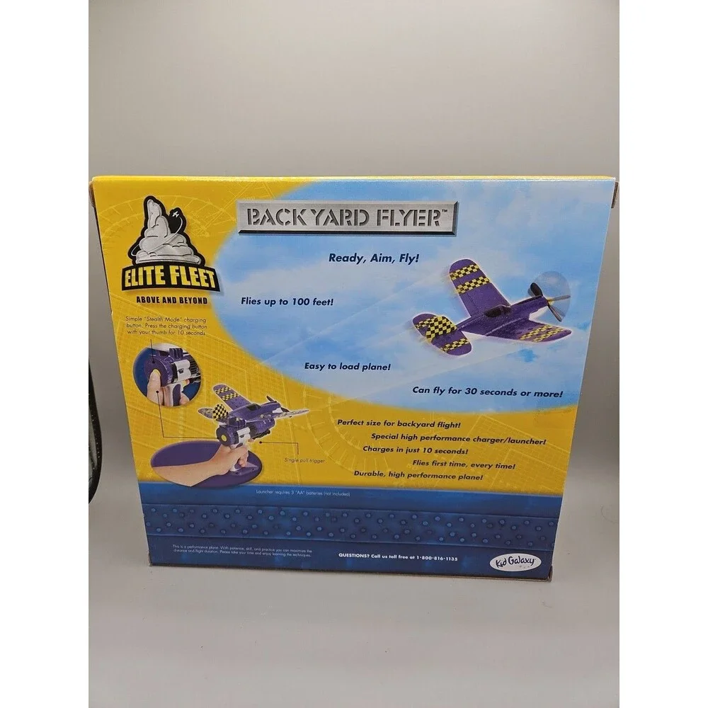 2007 Kid Galaxy Elite Fleet R/C Field Flyer Remote Control Biplane SEALED BOX